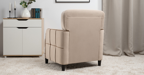 Кресло для отдыха Черри ТК 284 велюр Irida 02 светло-бежевый, Эвита шоколад бежево-коричневый