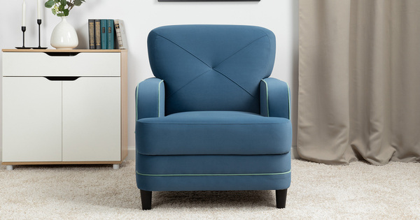 Диван-кровать прямой Черри ТД 285 велюр Irida 07 синий, Эвита пистачио ментоловый