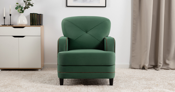 Кресло для отдыха Черри ТК 288 велюр Irida 09 зеленый, Эвита шоколад бежево-коричневый