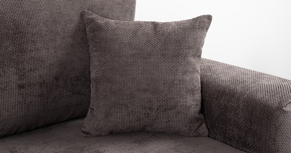 Диван-кровать угловой Оксфорд 711 композиция 2, Muza 06 темно-коричневый, модульная система, сборка на любую сторону