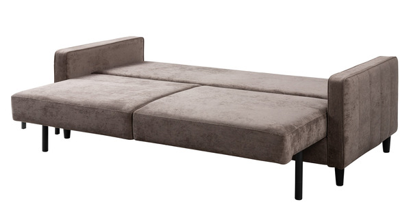 Диван-кровать прямой Арно ТД 564 велюр Лаки 06 коричневый перламутр, Vertical 910 молочно-серый