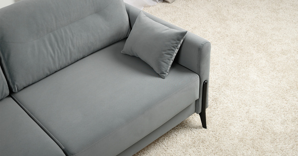 Диван-кровать прямой Барселона ТД 673 велюр Diagonal 995 серо-голубой