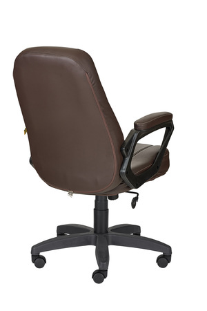 Кресло на колесах Амиго 511 ультра кожзам коричневый крестовина пластик, подлокотники с мягкими накладками,механизм качания