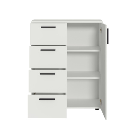 Комод Эйр 16.241 белый PE шагрень, собирается на любую сторону