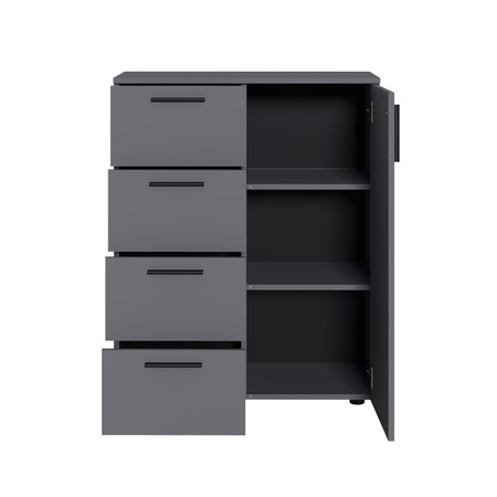 Комод Эйр 16.241 серый графит 0162 РЕ, собирается на любую сторону