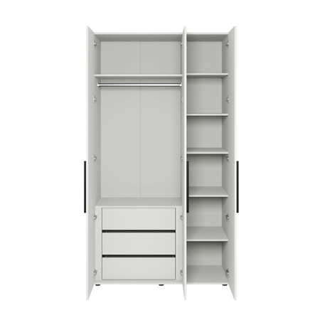 Шкаф комбинированный Эйр 13.182 белый PE шагрень