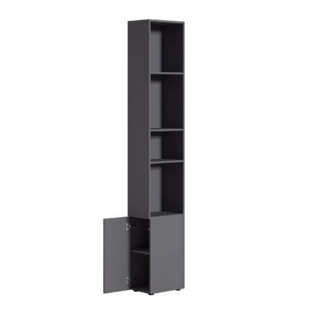Шкаф торцевой Эйр 16.323 серый графит 0162 РЕ, собирается на любую сторону