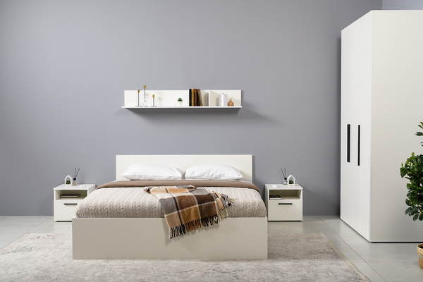 Спальня Эйр композиция 1 белый РЕ шагрень, спальное место 160 х 200