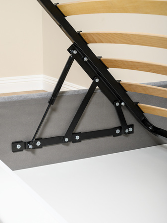 Кровать Марион 140 велюр OCEAN 023 серый с ортопедическим основанием и подъемным механизмом (спальное место 140 х 200)