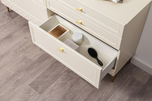 Комод Марион 16.256 Слоновая кость С341 PE, Слоновая кость 6898 ПВХ, Белый PE шагрень