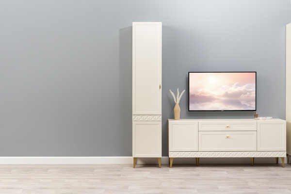 Шкаф-пенал Марион 16.333.01 слоновая кость С341 PE, слоновая кость 6898 ПВХ (собирается на любую сторону)