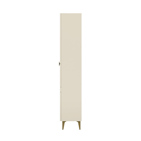 Гостиная Марион композиция 2 слоновая кость С341 PE, слоновая кость 6898 ПВХ, белый PE шагрень (собирается на любую сторону)