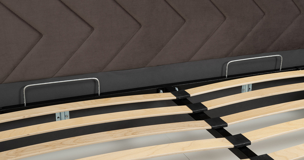 Кровать Милана 160 велюр серо-коричневый с ортопедическим основанием и подъемным механизмом