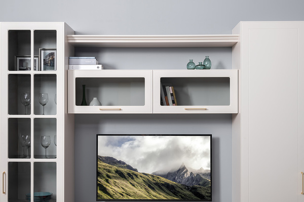 Шкаф навесной Ричфорд 16.328 кашемир 5981 BS, моно керамика D166-2 ПВХ