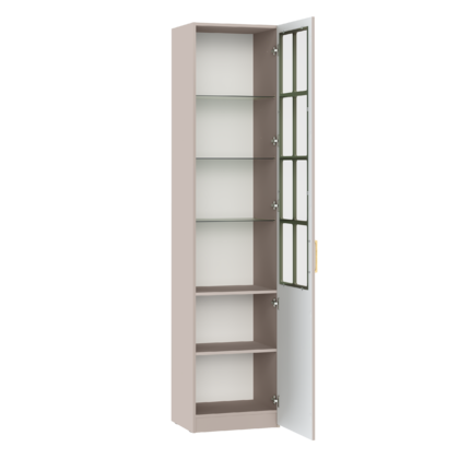 Шкаф-витрина Ричфорд 16.396 кашемир 5981 BS, моно керамика D166-2 ПВХ (собирается на любую сторону)