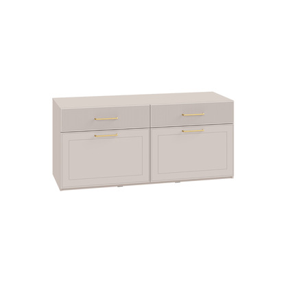 Тумба под ТВ Ричфорд 16.61 кашемир 5981 BS, моно керамика D166-2 ПВХ, белый PE шагрень