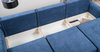 Диван-кровать угловой Тэдди 1504 композиция 3, букле Pique 009 синий, модульная система, сборка на любую сторону