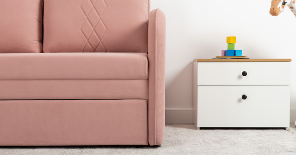 Диван-кровать прямой Юта (120) ТД 522 велюр Вивальди 27 пастельный коралловый