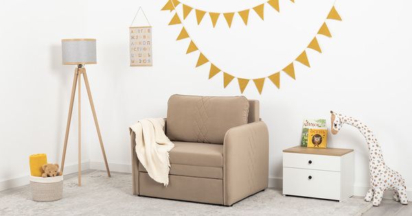 Кресло-кровать Юта (85) ТК 521 велюр Вивальди 21 латте